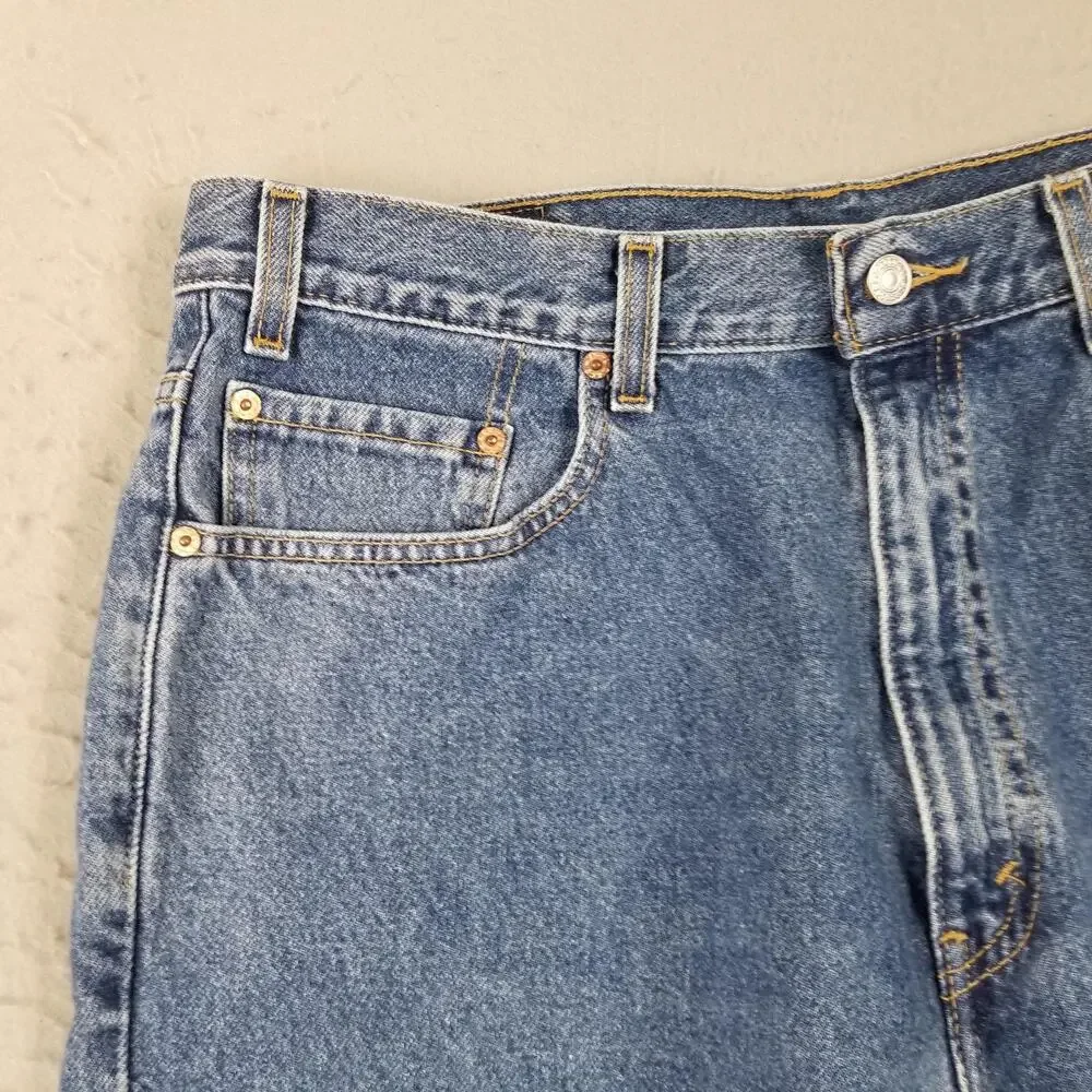 Levis 550 Jeans‎ Mens 38x31 Relaxed Fit Tapered Leg Denim Medium Wash Zip Fly